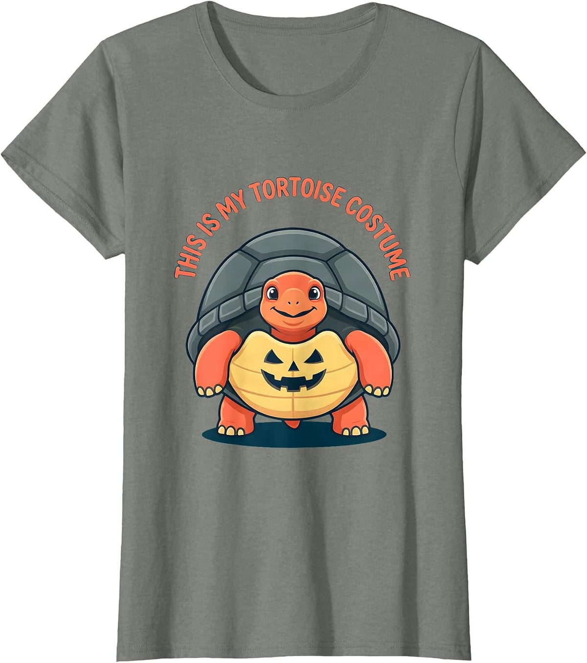 This Is My Tortoise Costume Funny Halloween Turtle Lover T-Shirt - Olive Heather