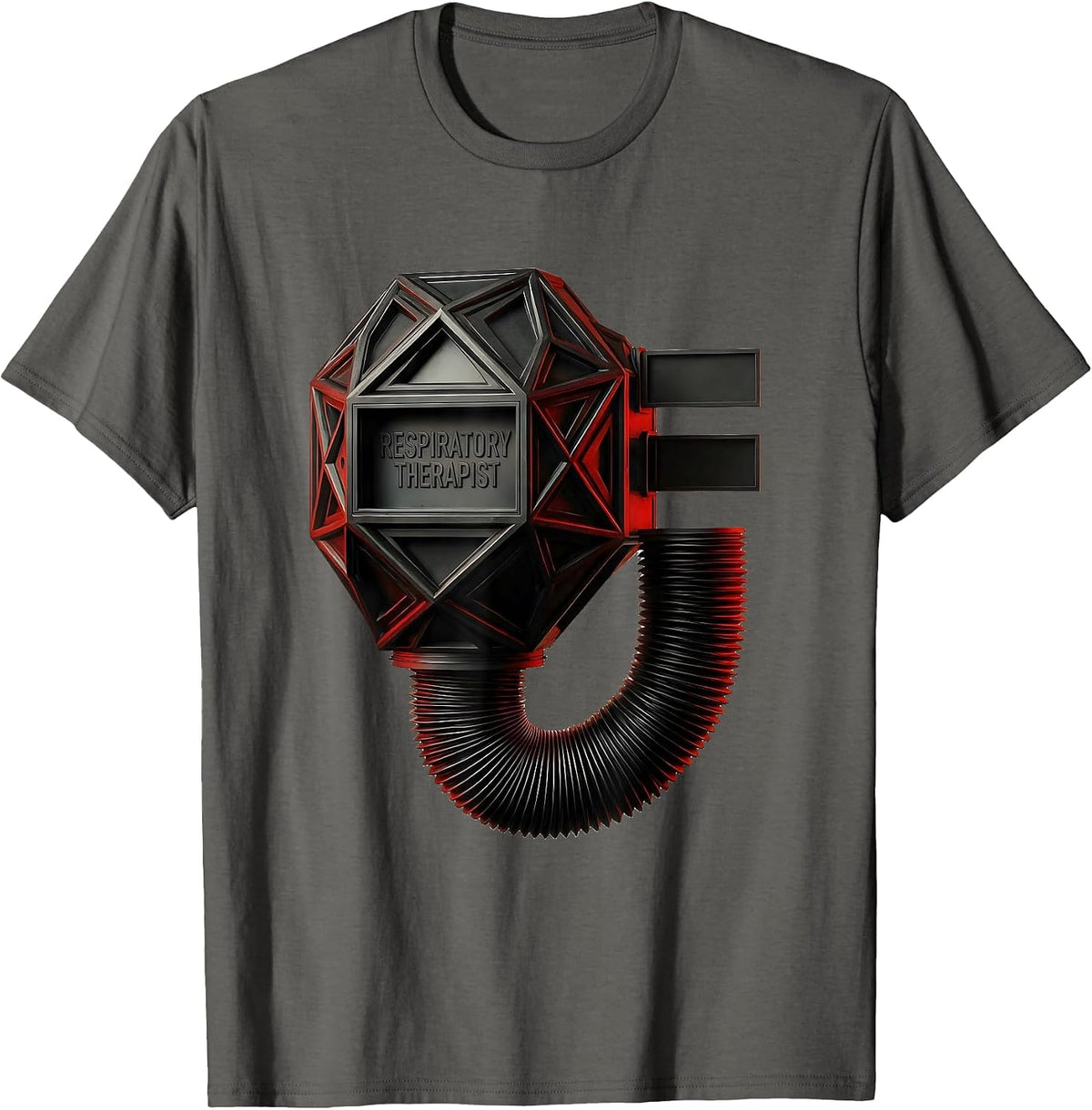 Respiratory Therapist Geometric RT Profession Pride Casual T-Shirt - Asphalt Grey