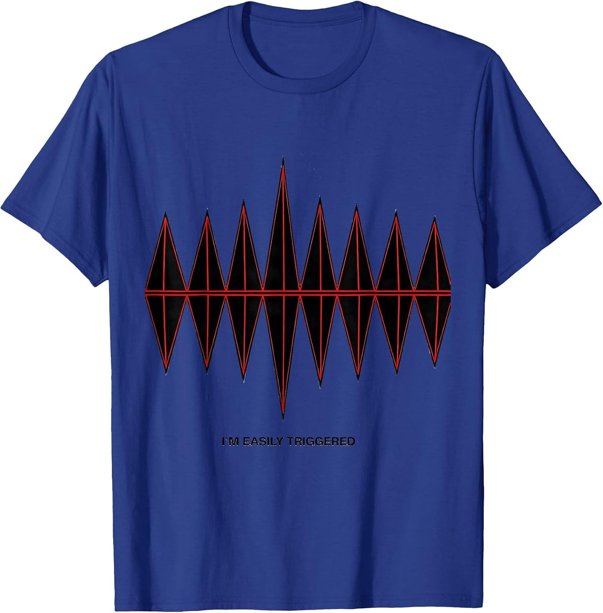 Men's I'm Easily Triggered Geometric Respiratory Therapist RT T-Shirt - Royal Blue