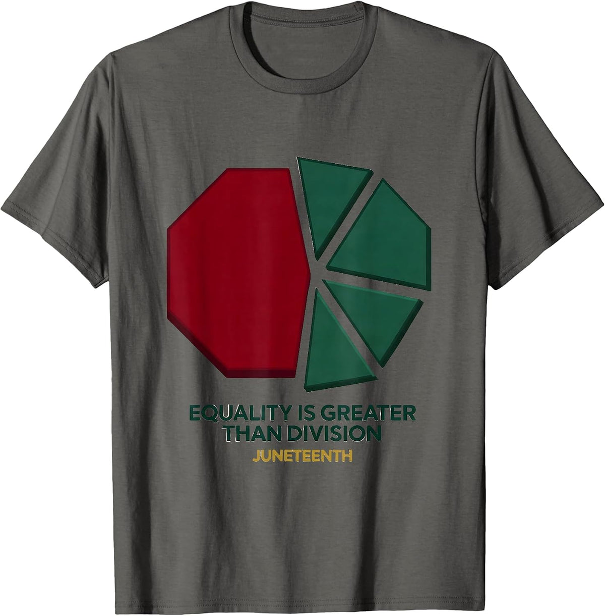 Men's Equality Is Greater Than Division Juneteenth T-Shirt - Asphalt Grey