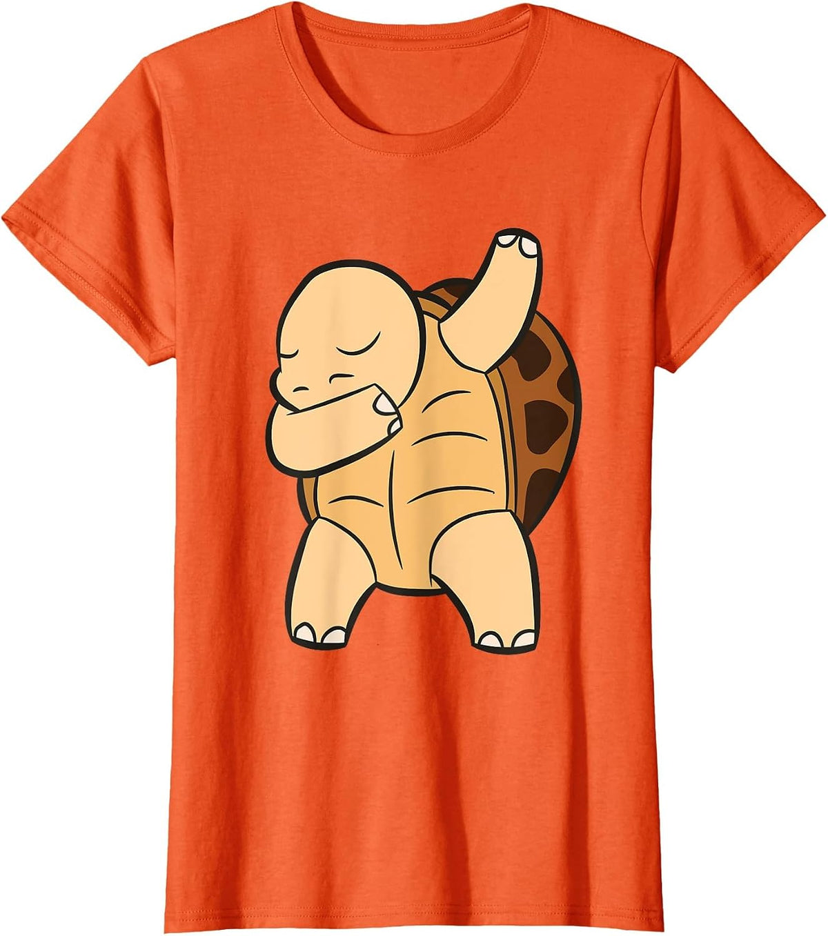 Tortoise Dabbing Cute Sulcata Tortoise T-Shirt - Orange