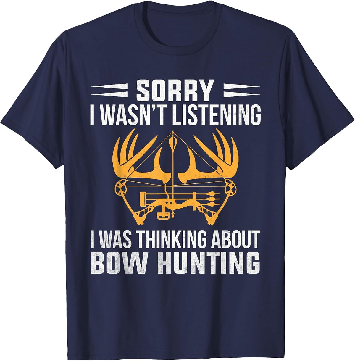 Hunting Archer American Flag Bowhunting Bowhunter Bowtech T-Shirt - Navy Blue