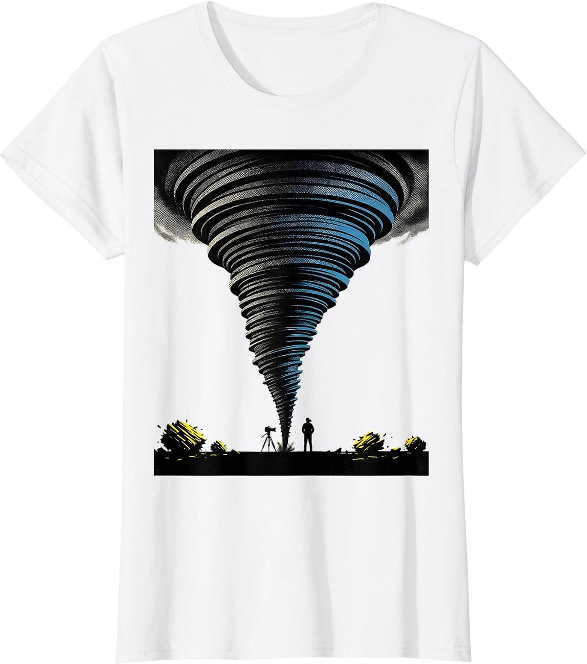 Women's Towering Tornado Storm Chaser Meteorology Humor T-Shirt - White