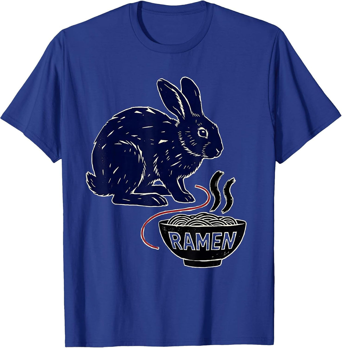 Ramen Cute Japanese Hare Kawaii Anime Animal Food Lover Gift T-Shirt - Royal Blue