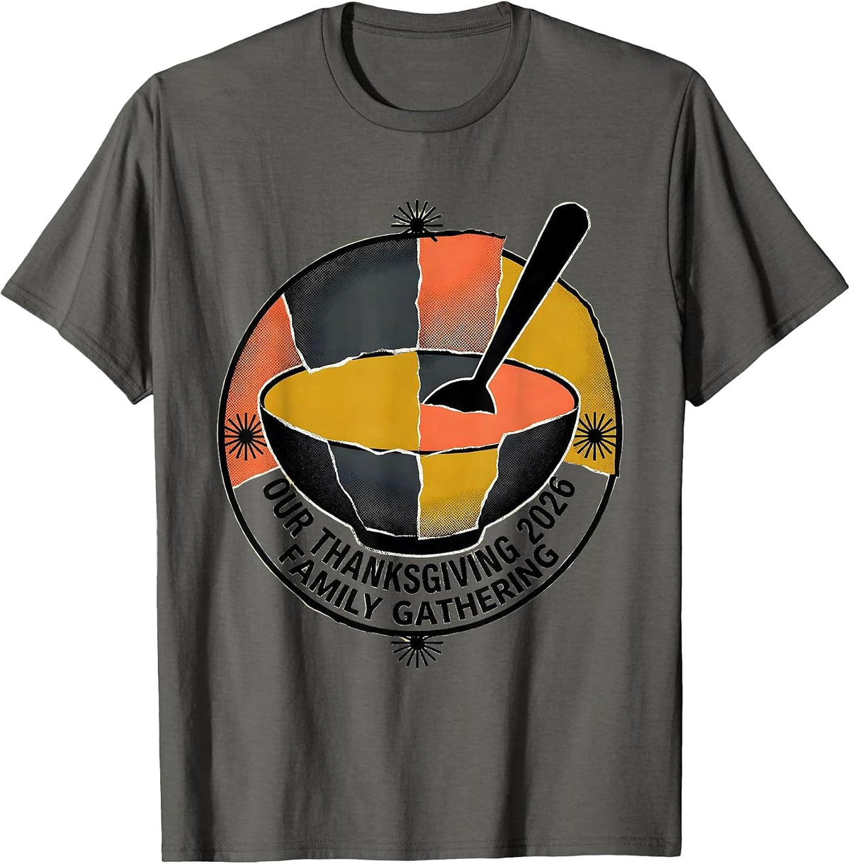 Men's Our Thanksgiving 2026 Family Gathering Midcentury Modern T-Shirt - Asphalt Grey