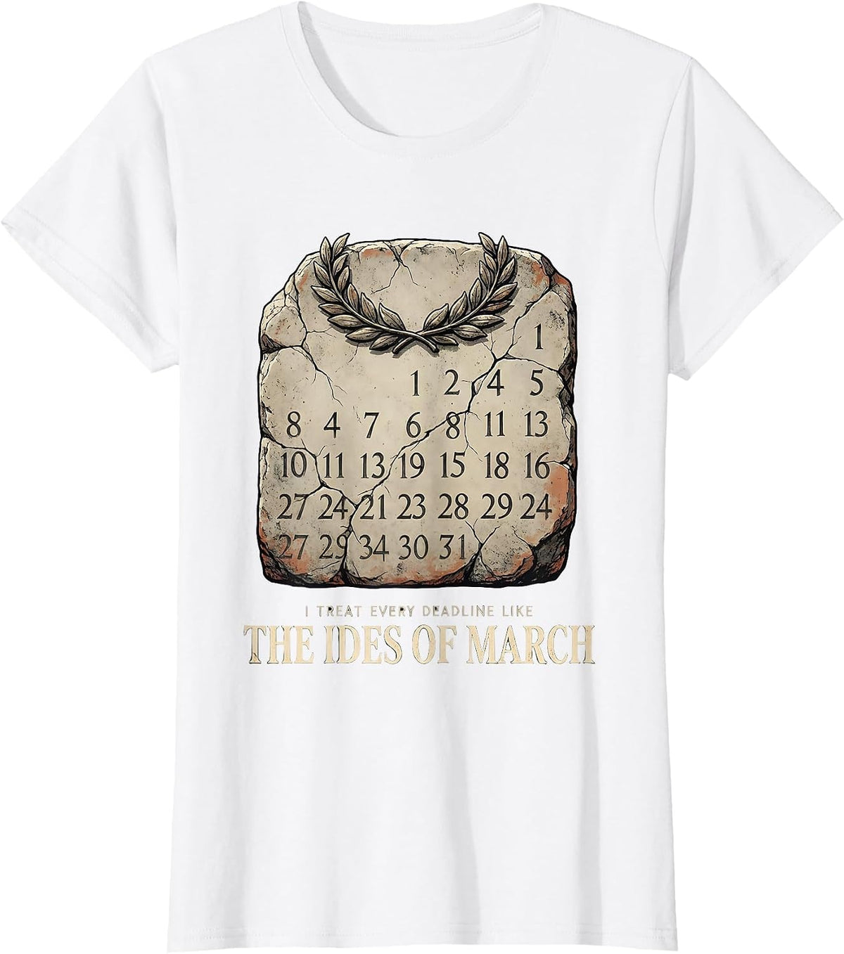 I Treat Every Deadline Like The Ides Of March History T-Shirt - White