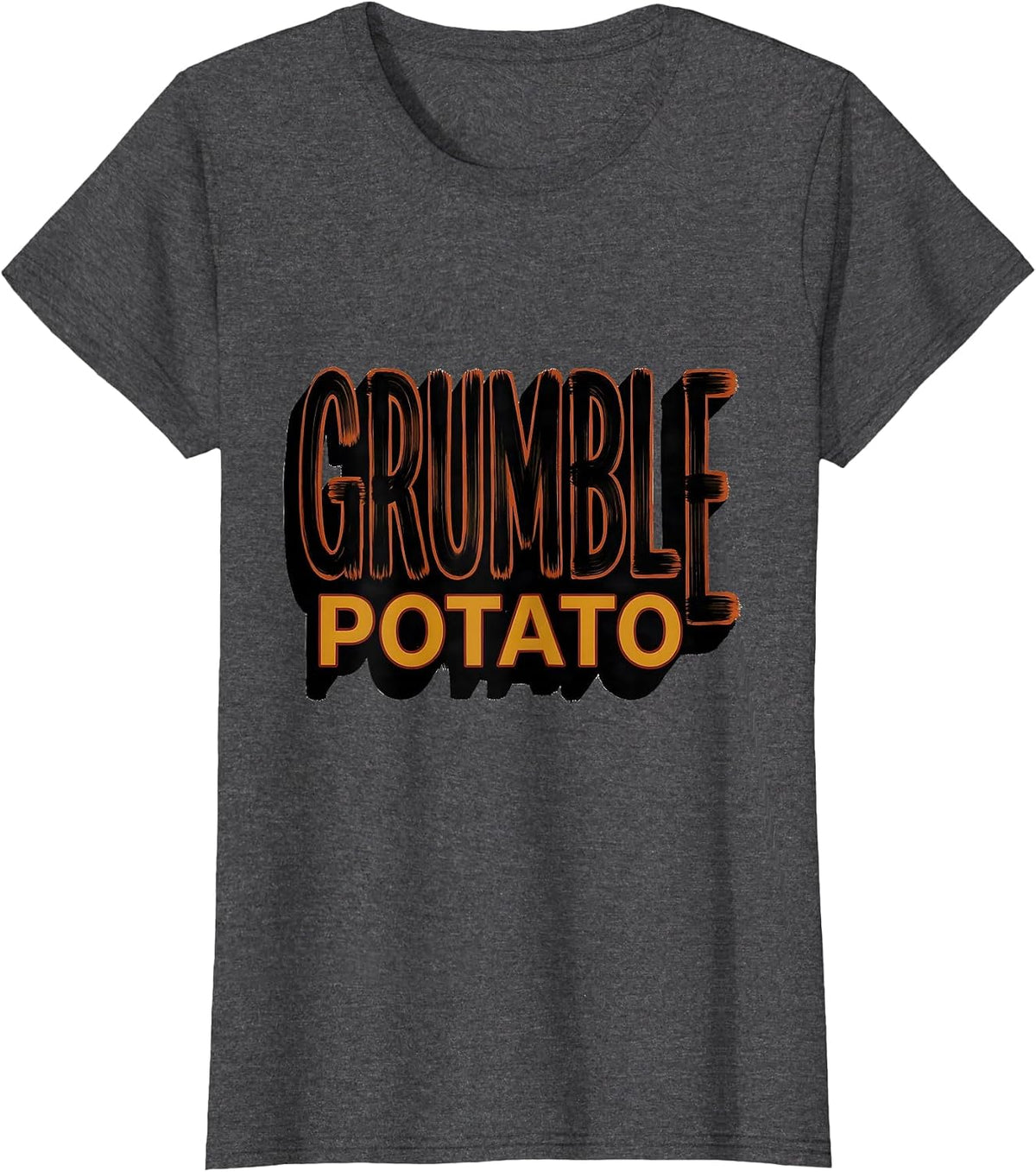 Women's Grumble Potato Funny Sweet Potato Grouchy Potato Couple T-Shirt - Dark Heather Grey