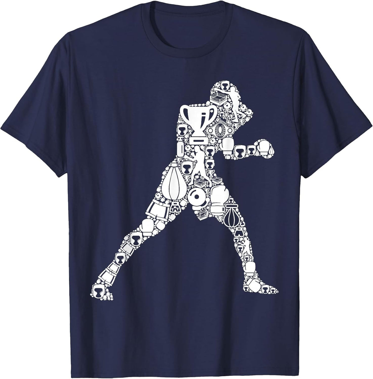 Boxer Boxers Men Boys Kids Box T-Shirt - Navy Blue