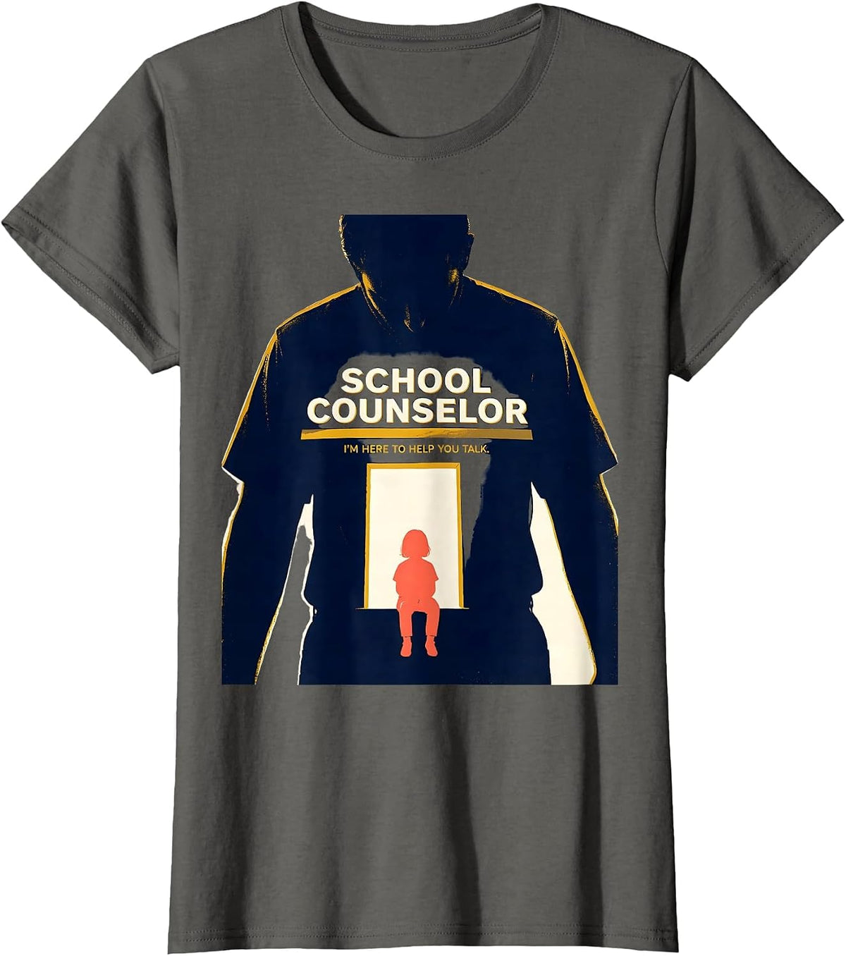 Women's School Counselor — I’m Here To Help You Talk Counselor T-Shirt - Asphalt Grey