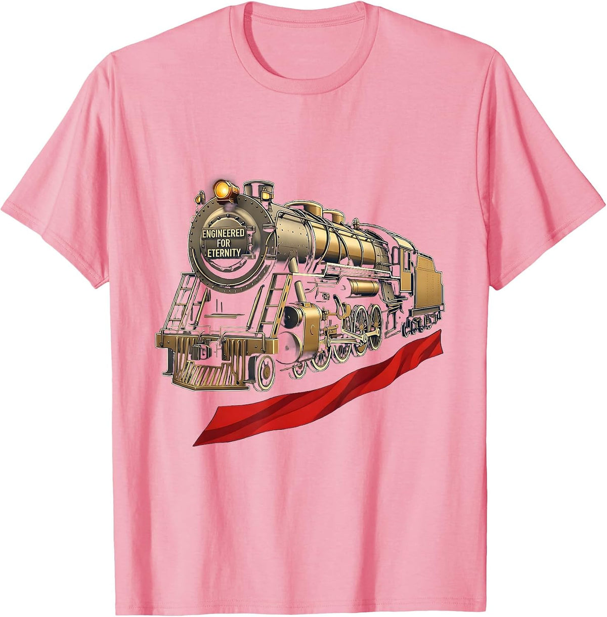 Men's Engineered for Eternity Big Boy 4014 Train USA 250th T-Shirt - Pink