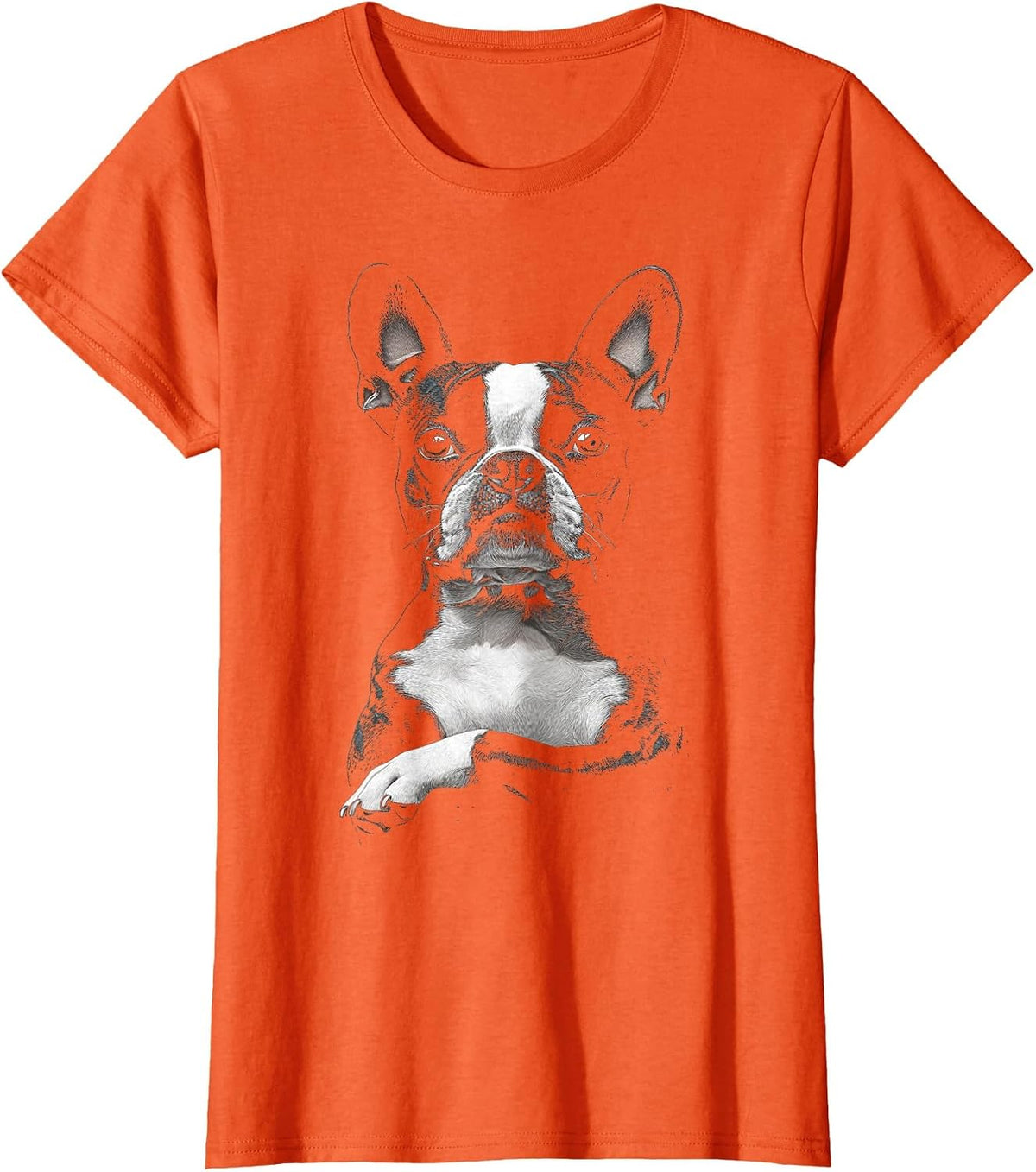 Funny Boston Terrier Dog T-Shirt - Orange