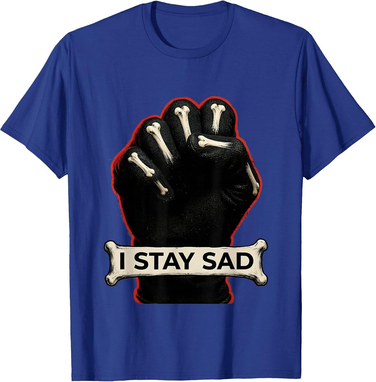 I Stay Sad Gothic Emo Alt-Aesthetic Y2K Grunge T-Shirt - Royal Blue