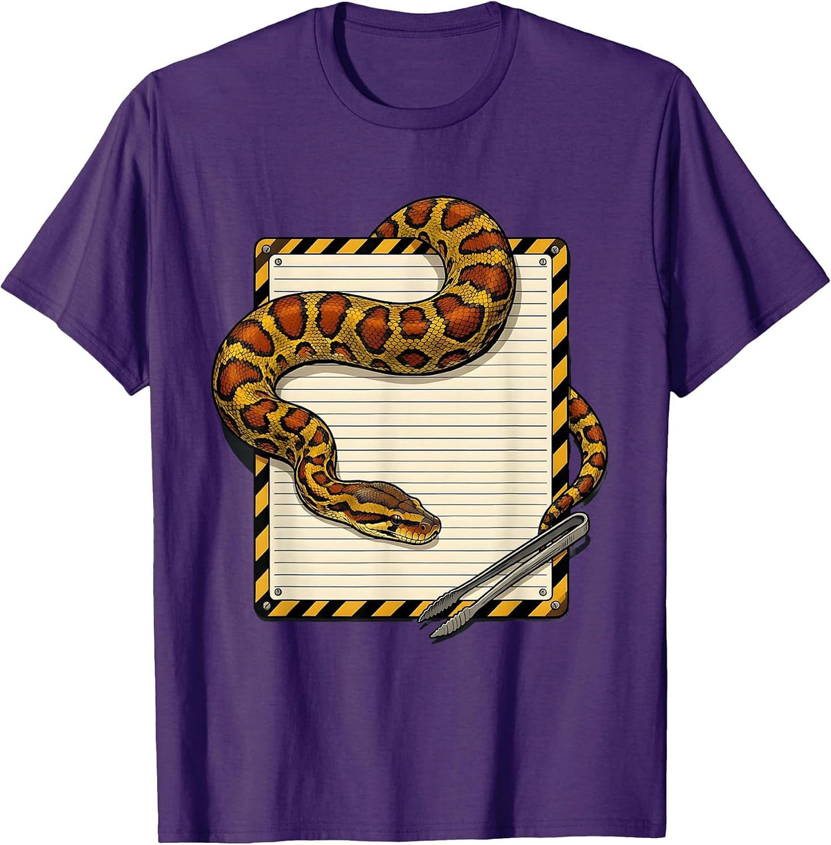 Men's Ball Python Danger Noodles Snake Owner Humor T-Shirt - Purple