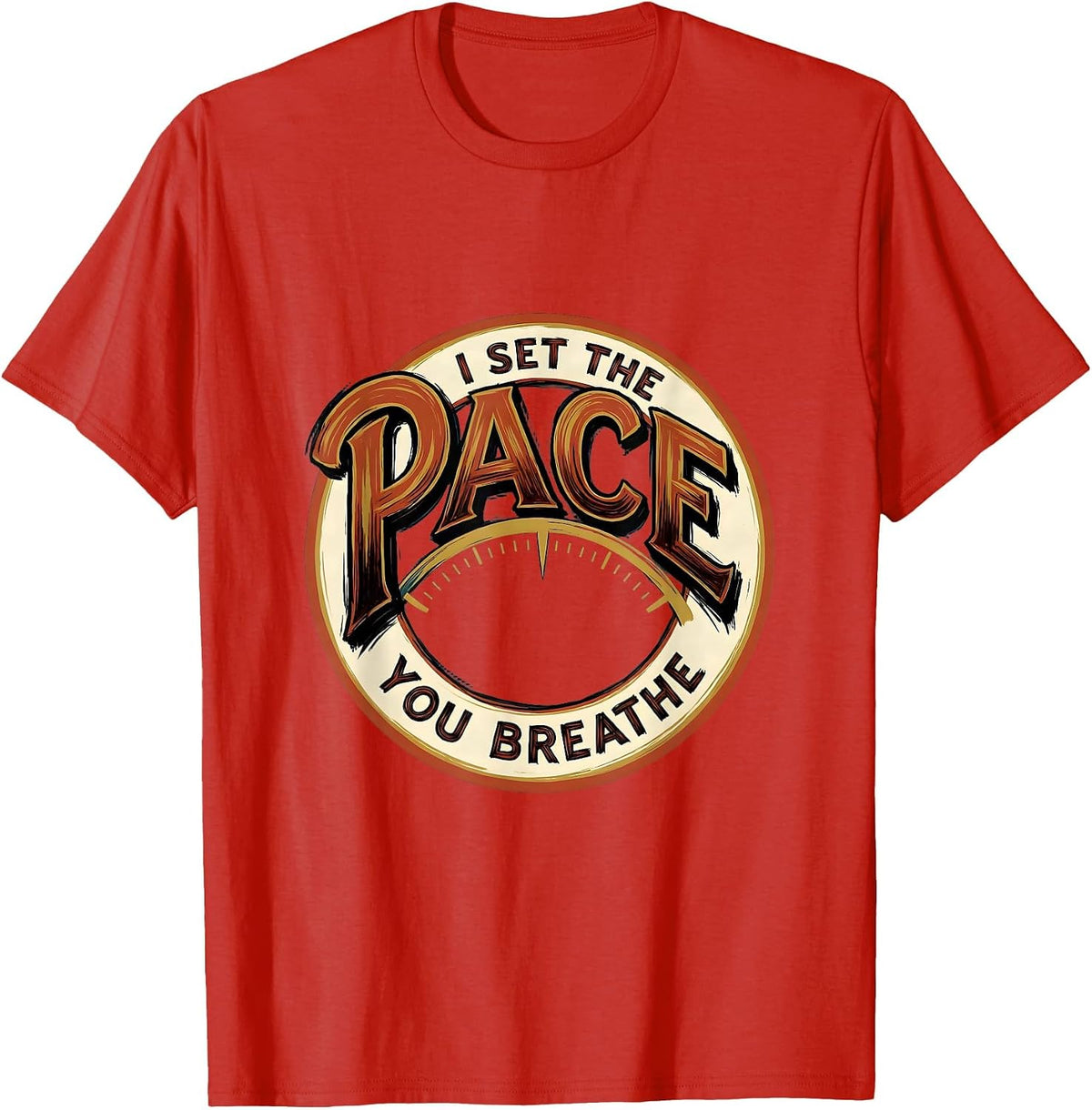 Men's I Set The Pace You Breathe Respiratory Therapist RT Care T-Shirt - Red