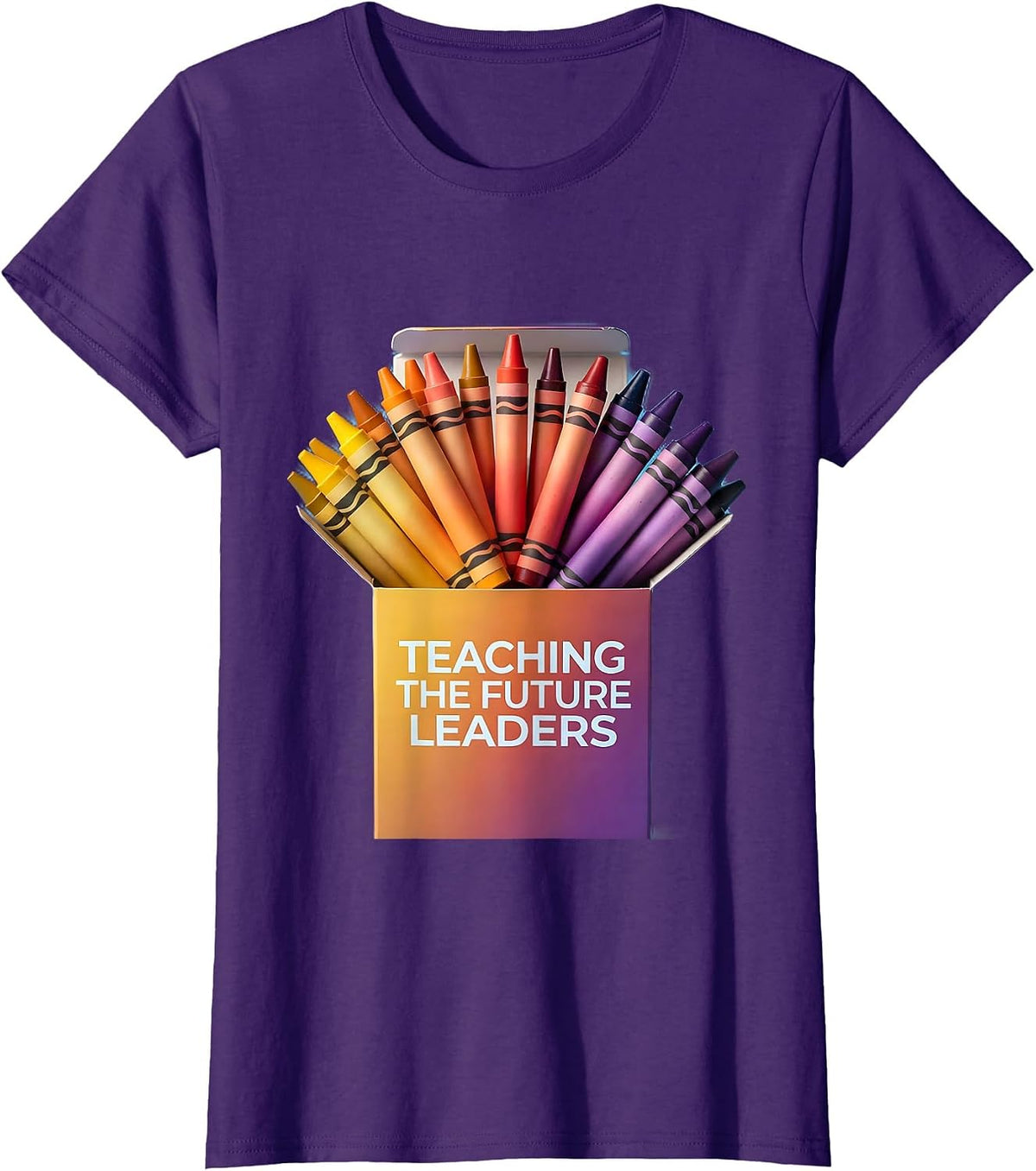 Women's Teaching the Future Leaders Kindergarten Teacher T-Shirt - Purple
