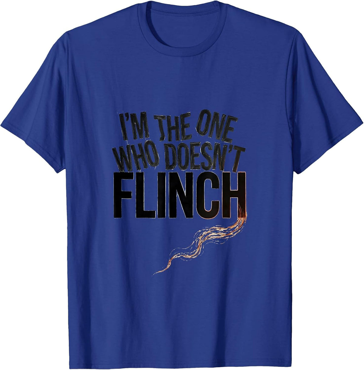 Men's I'm The One Who Doesn't Flinch Funny Paraprofessional Ghost T-Shirt - Royal Blue
