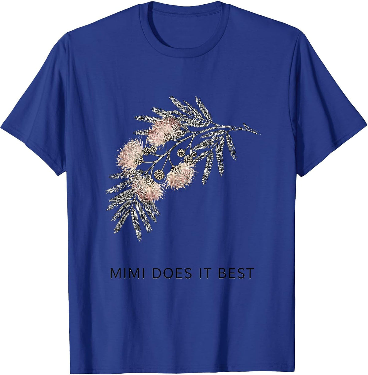 Men's Mimi Does It Best Proud Grandmother Design T-Shirt - Royal Blue