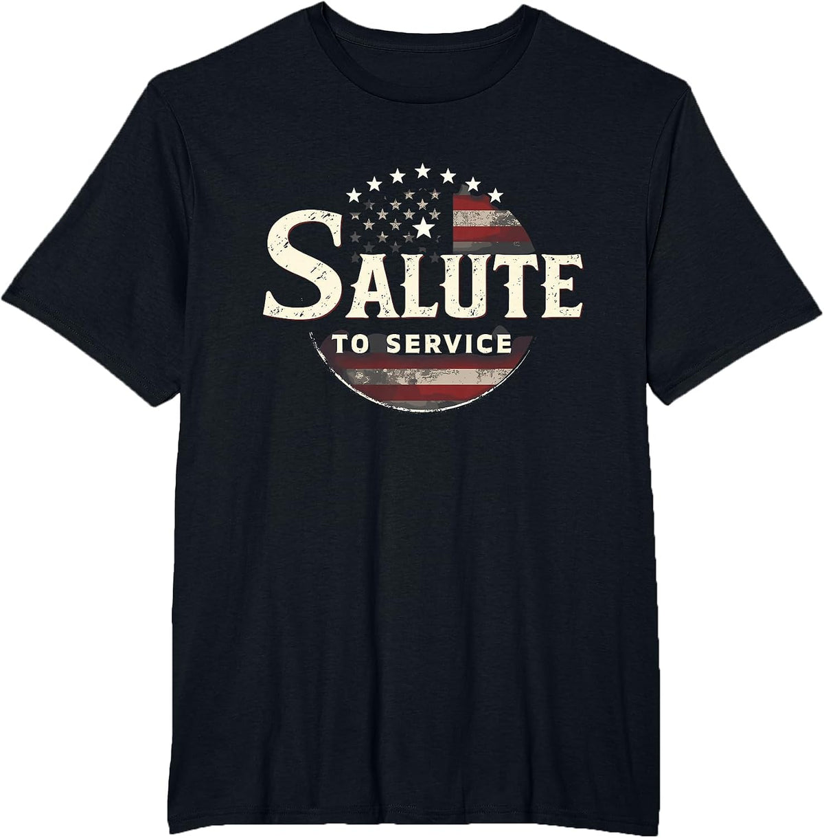 Military Pride Support Our Troops Veterans Tribute USA T-Shirt - Black