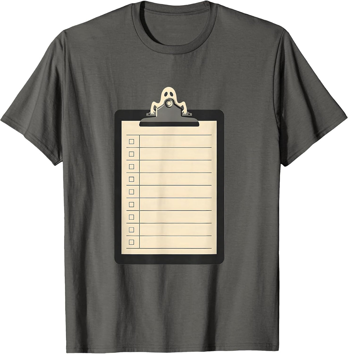 Men's Paraprofessional Ghost Halloween Para Normal Activities T-Shirt - Asphalt Grey