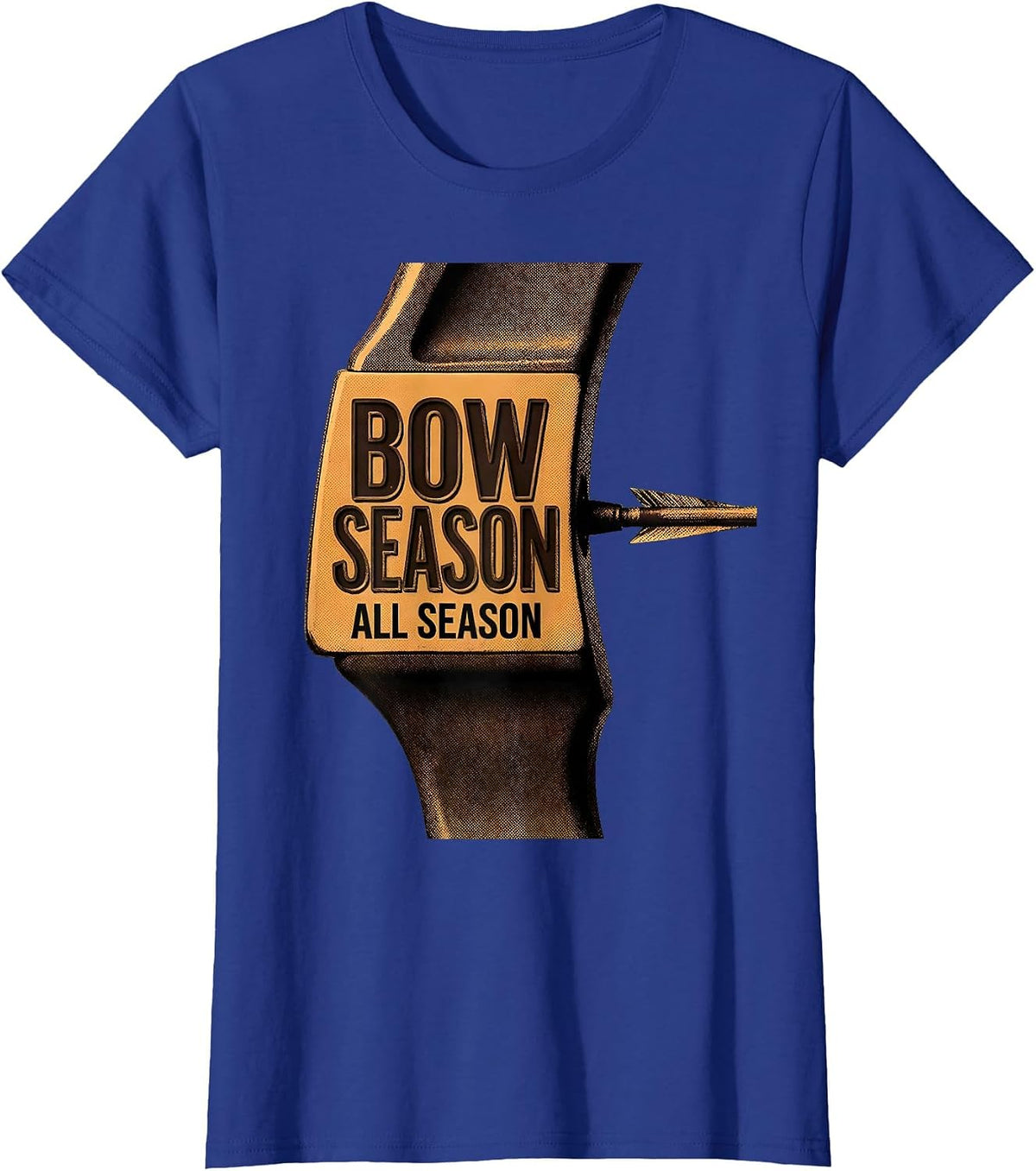 Women's Bow Season All Season Archery Hunting Design T-Shirt - Royal Blue