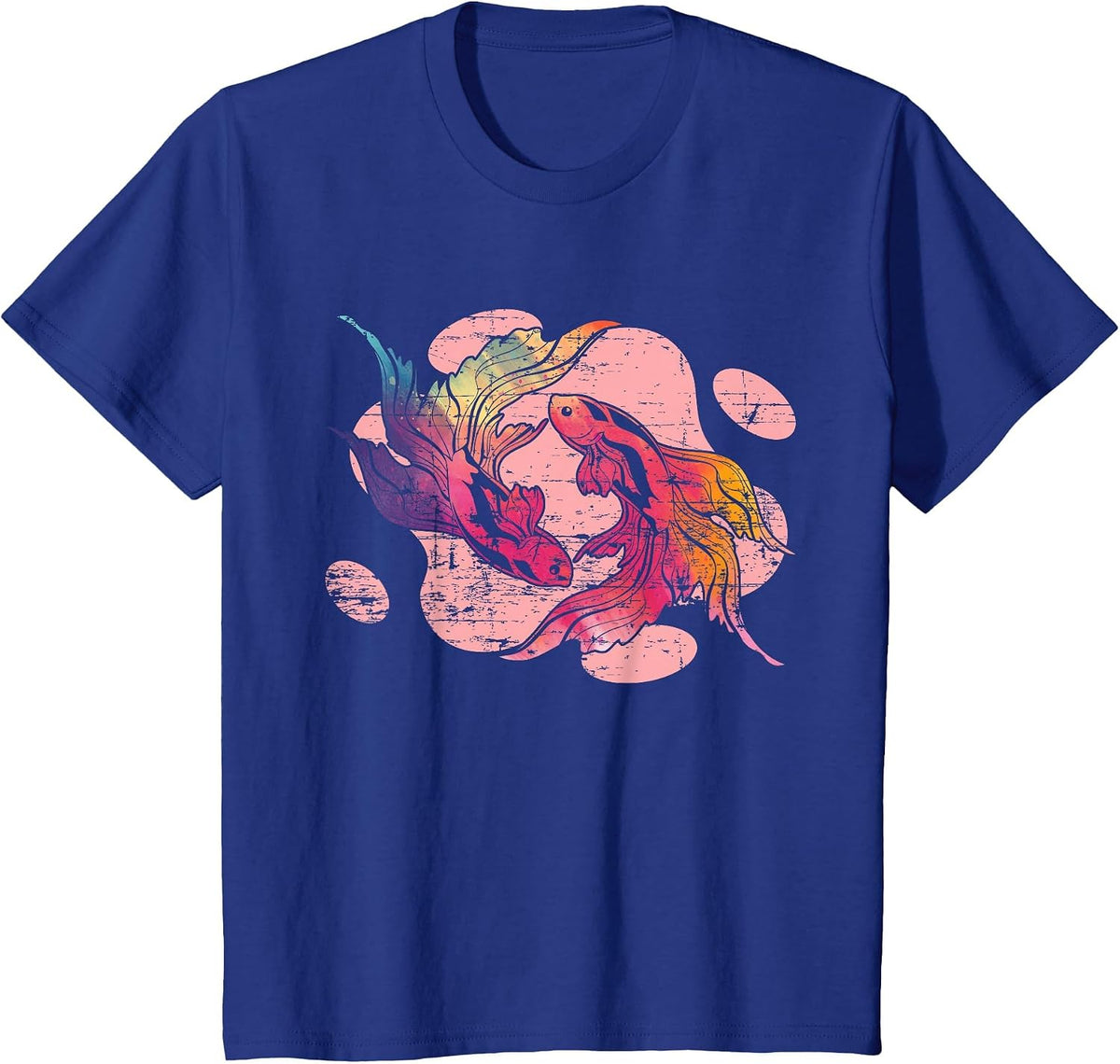 Aquarium Fish Tank Freshwater Betta Colorful Betta Fish T-Shirt - Royal Blue