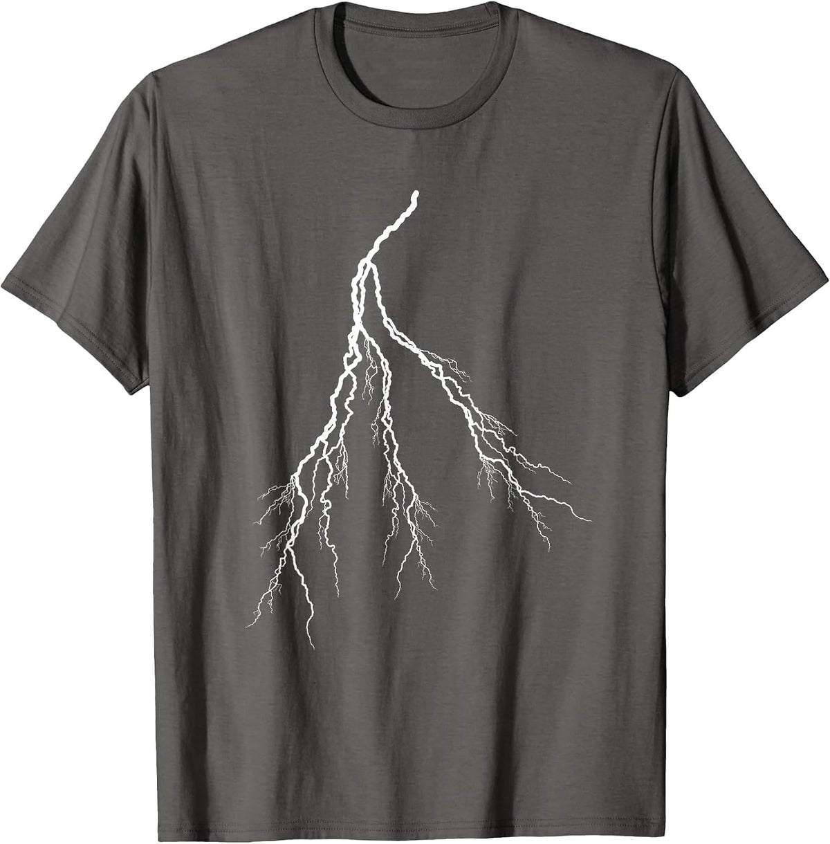 Blitz of Lightning Chaser Weather Progessor Flash Storm T-Shirt - Asphalt Grey