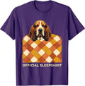 Men's Official Sleepshirt Basset Hound Funny Animal Lover Pajama T-Shirt - Purple