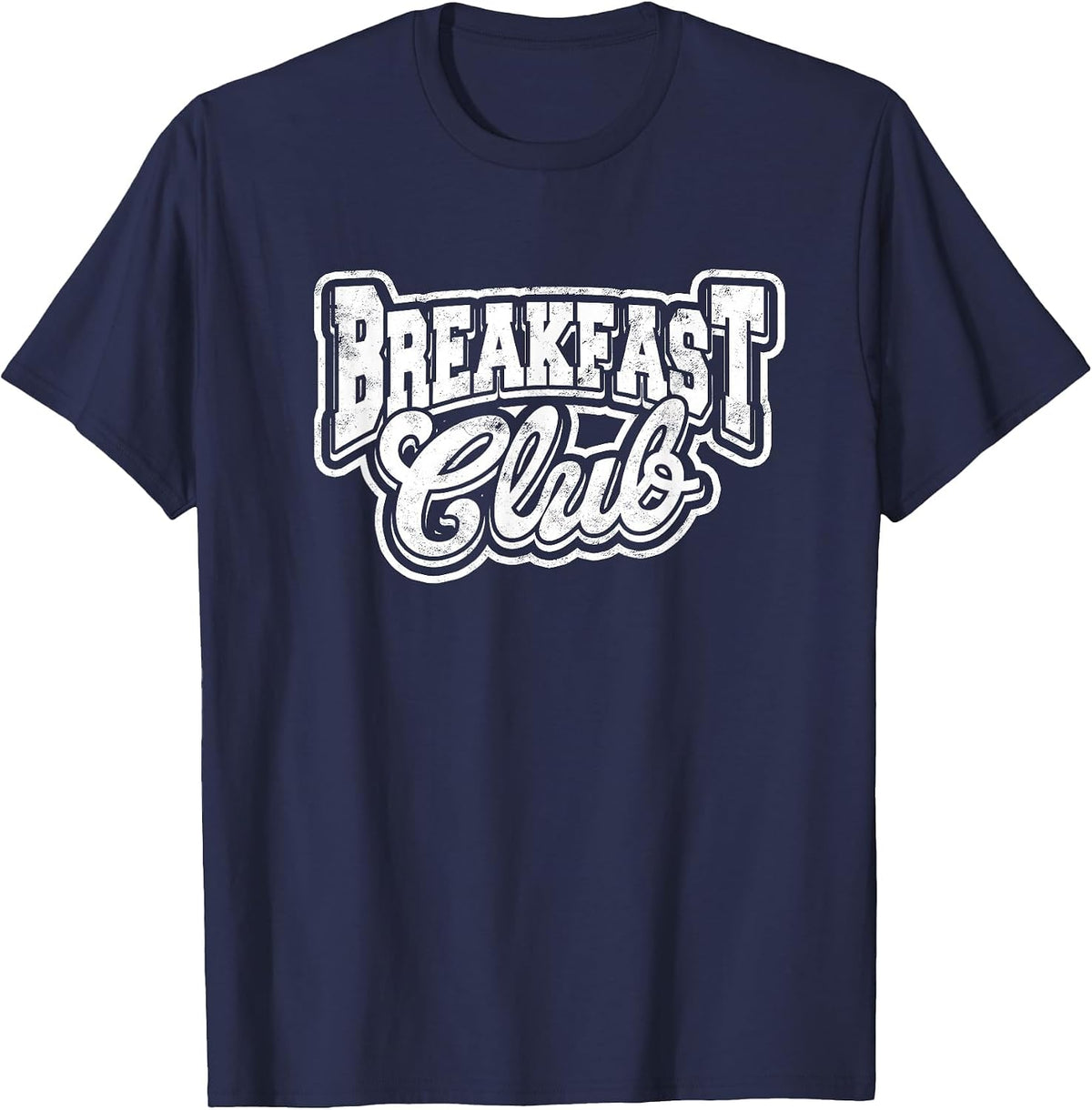 Breakfast Club - Coffee Lover and Foodie Breakfast T-Shirt - Navy Blue