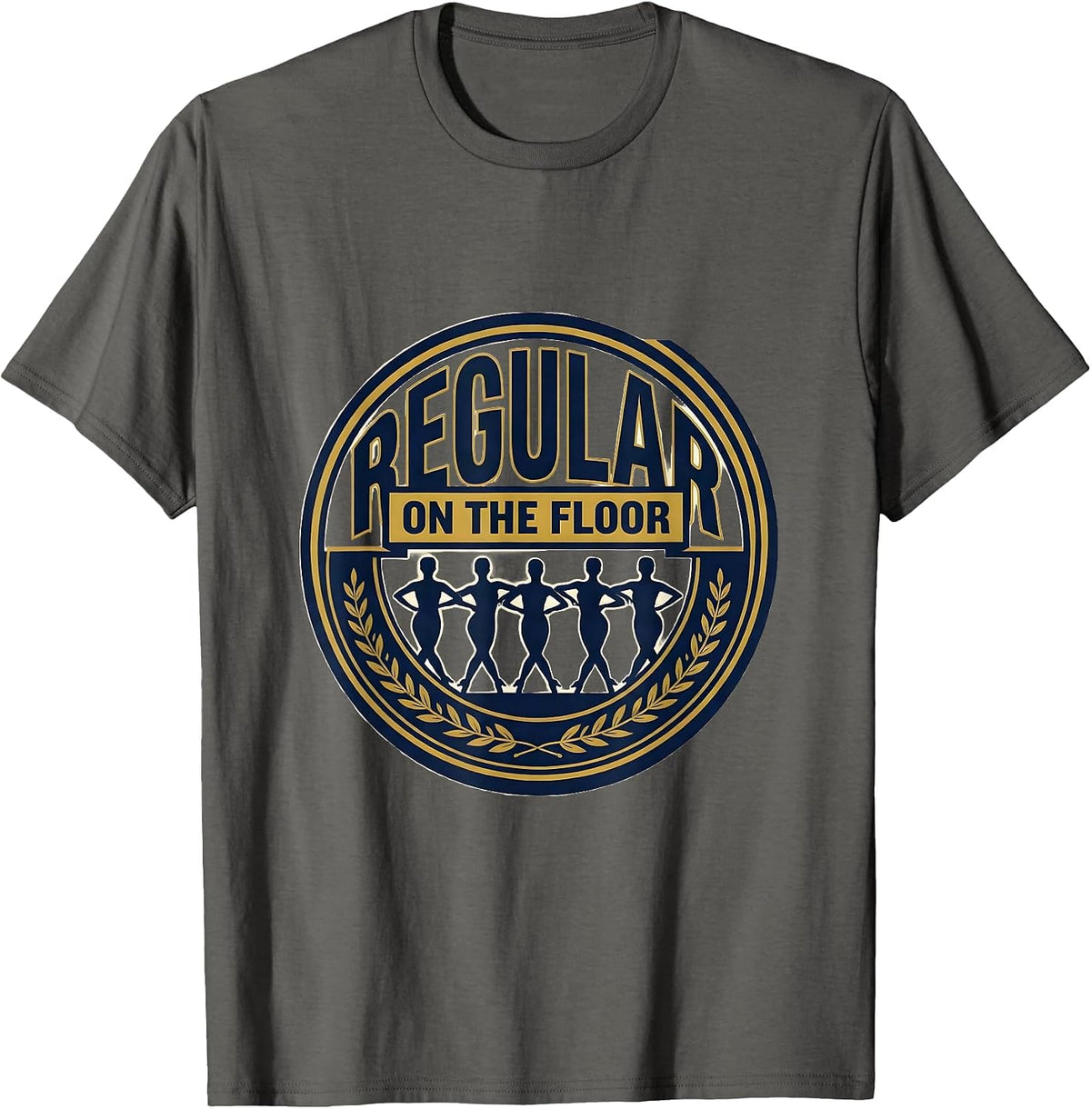 Men's Regular On The Floor Funny Dancer Line Dance Humor T-Shirt - Asphalt Grey