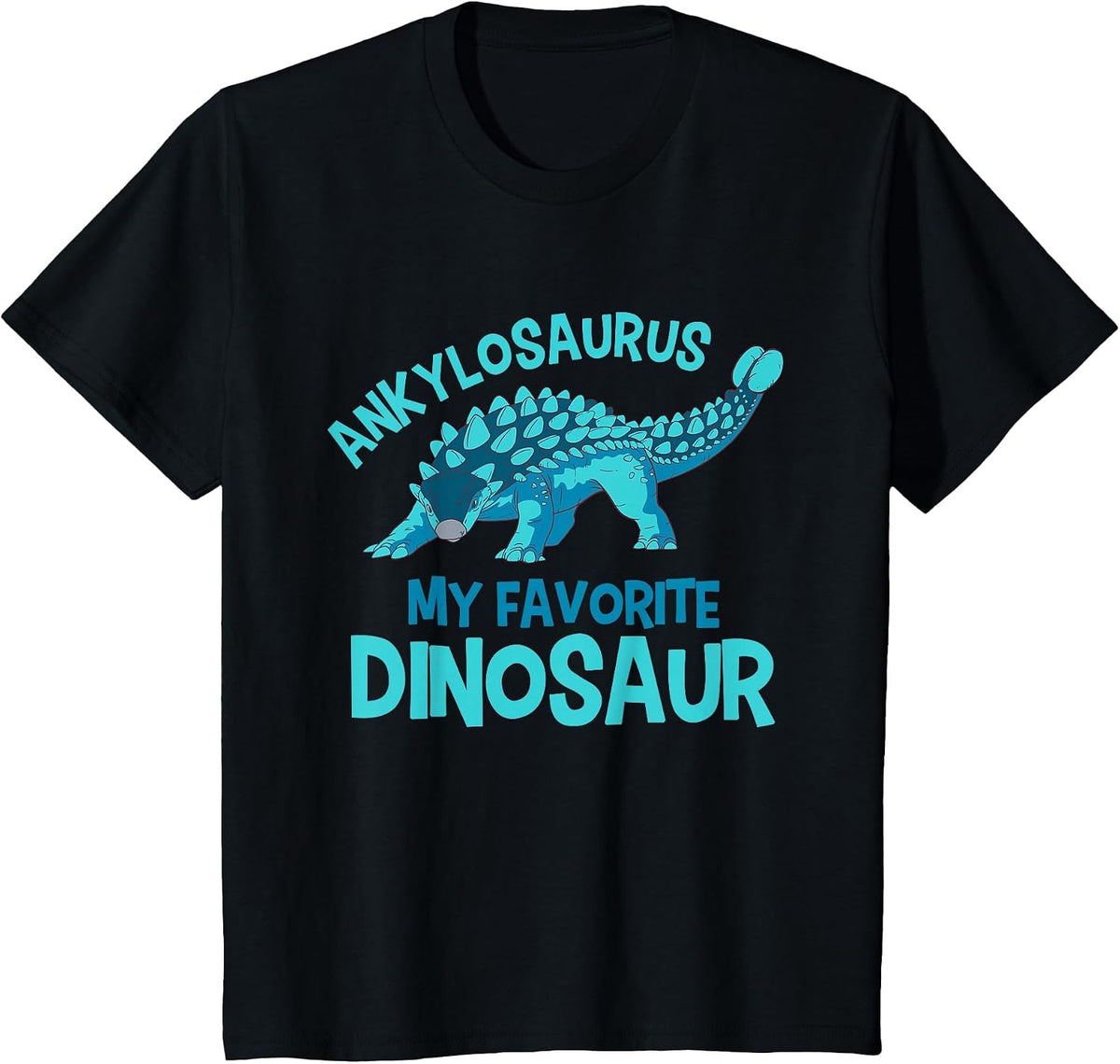 Great Ankylosaurus Favorite Dinosaur Design T-Shirt - Black