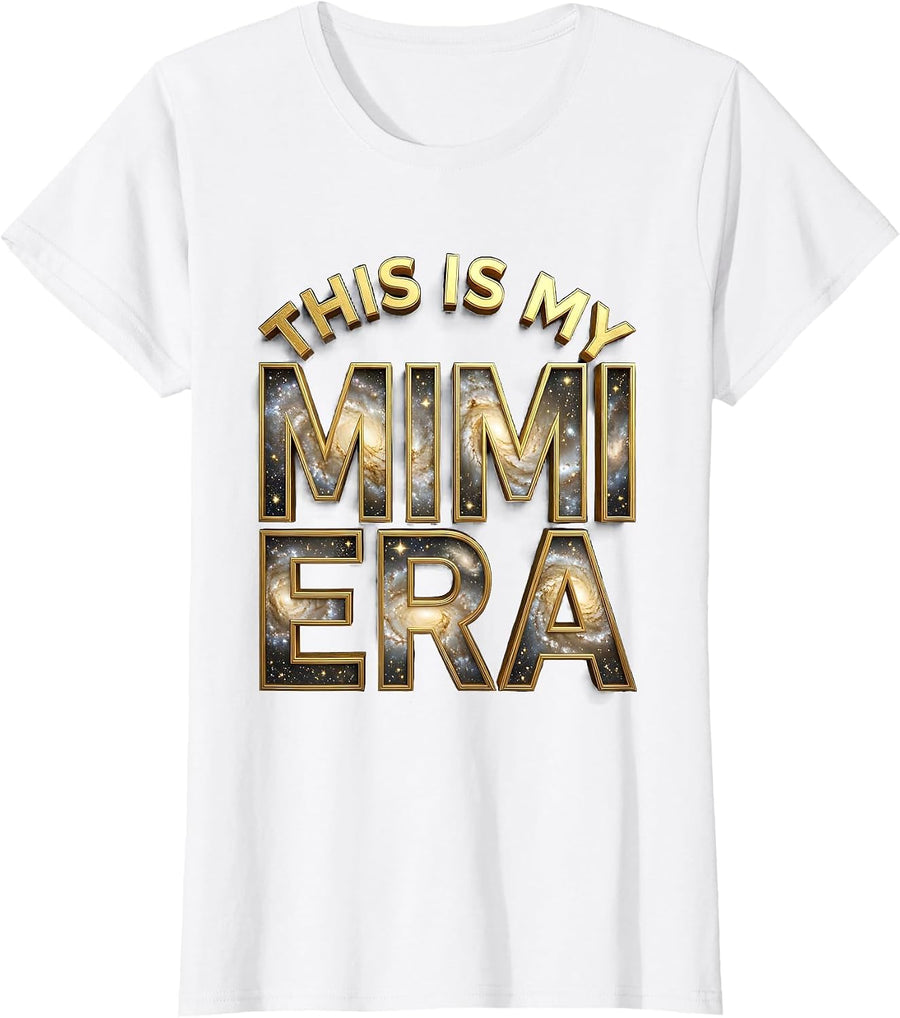 Women's This Is My Mimi Era Grandma Pride Design T-Shirt - White