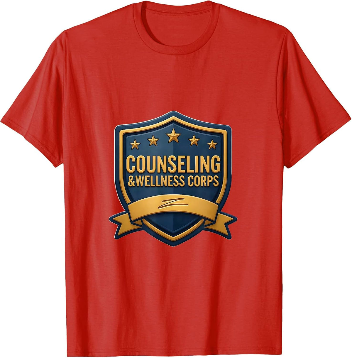 Men's Counseling & Wellness Corps School Counselor Mental Health T-Shirt - Red
