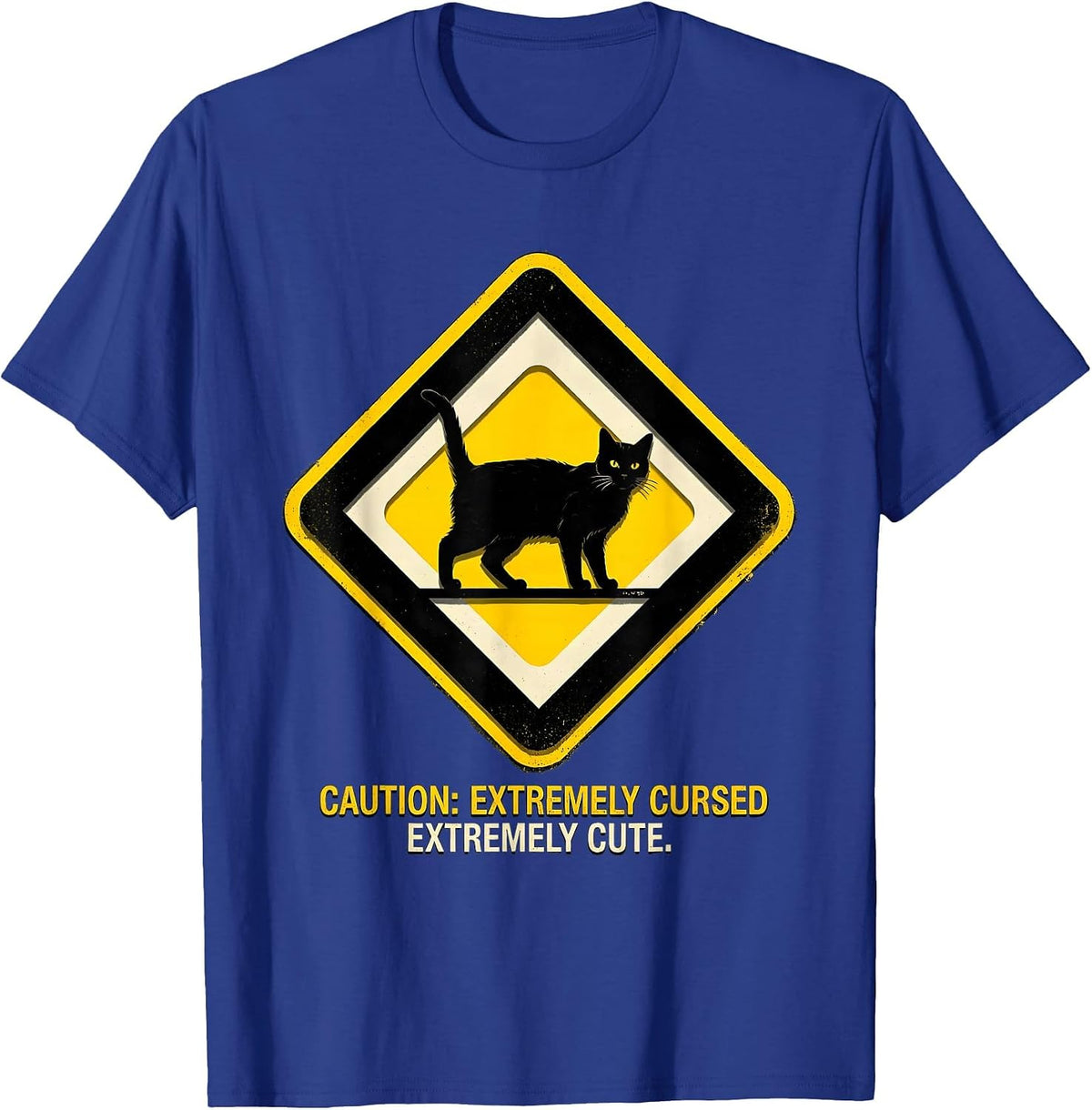 Caution: Extremely Cursed. Extremely Cute Pastel Goth T-Shirt - Royal Blue