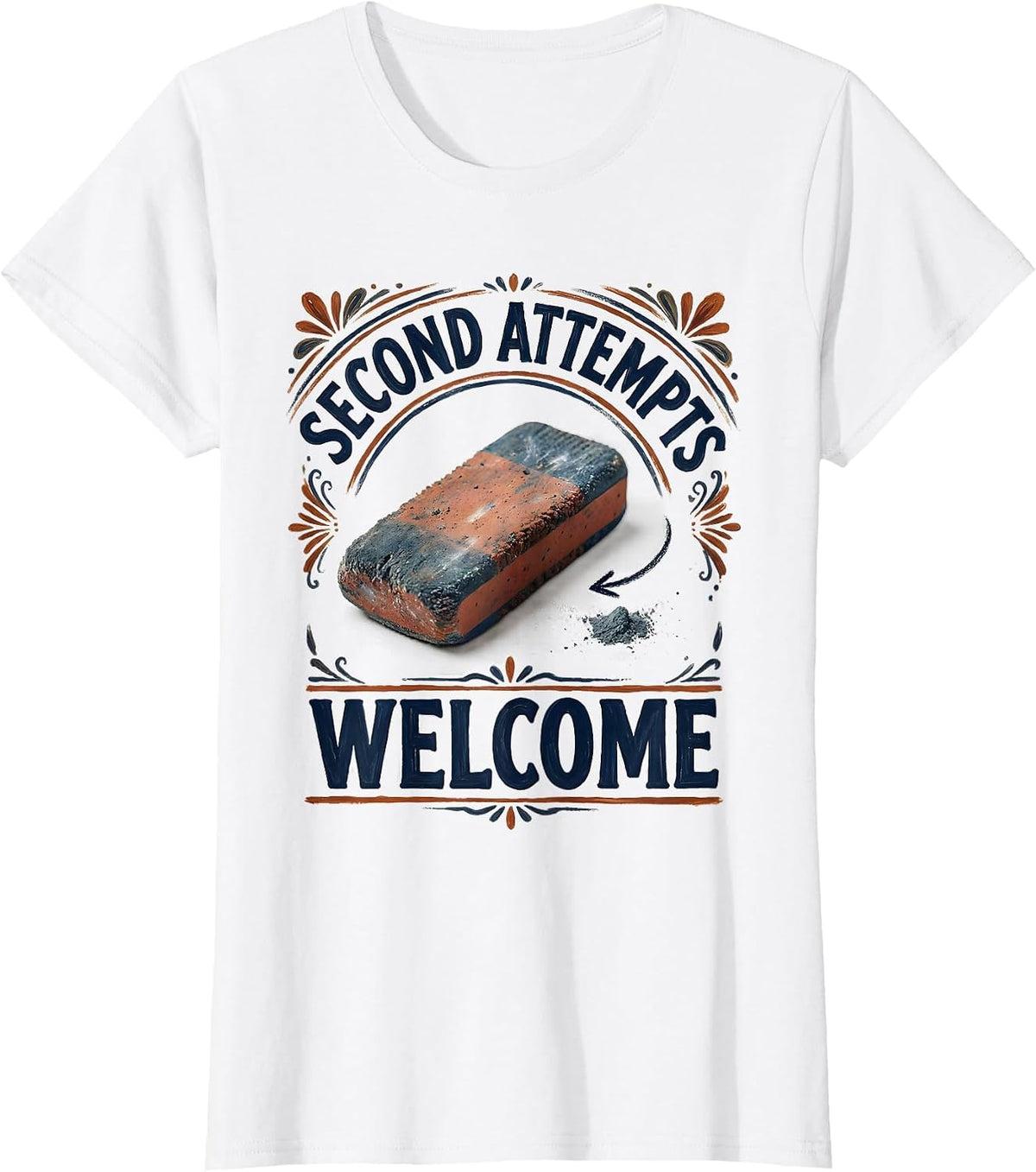 Second Attempts Welcome Folk Art Teacher Back To School T-Shirt - White