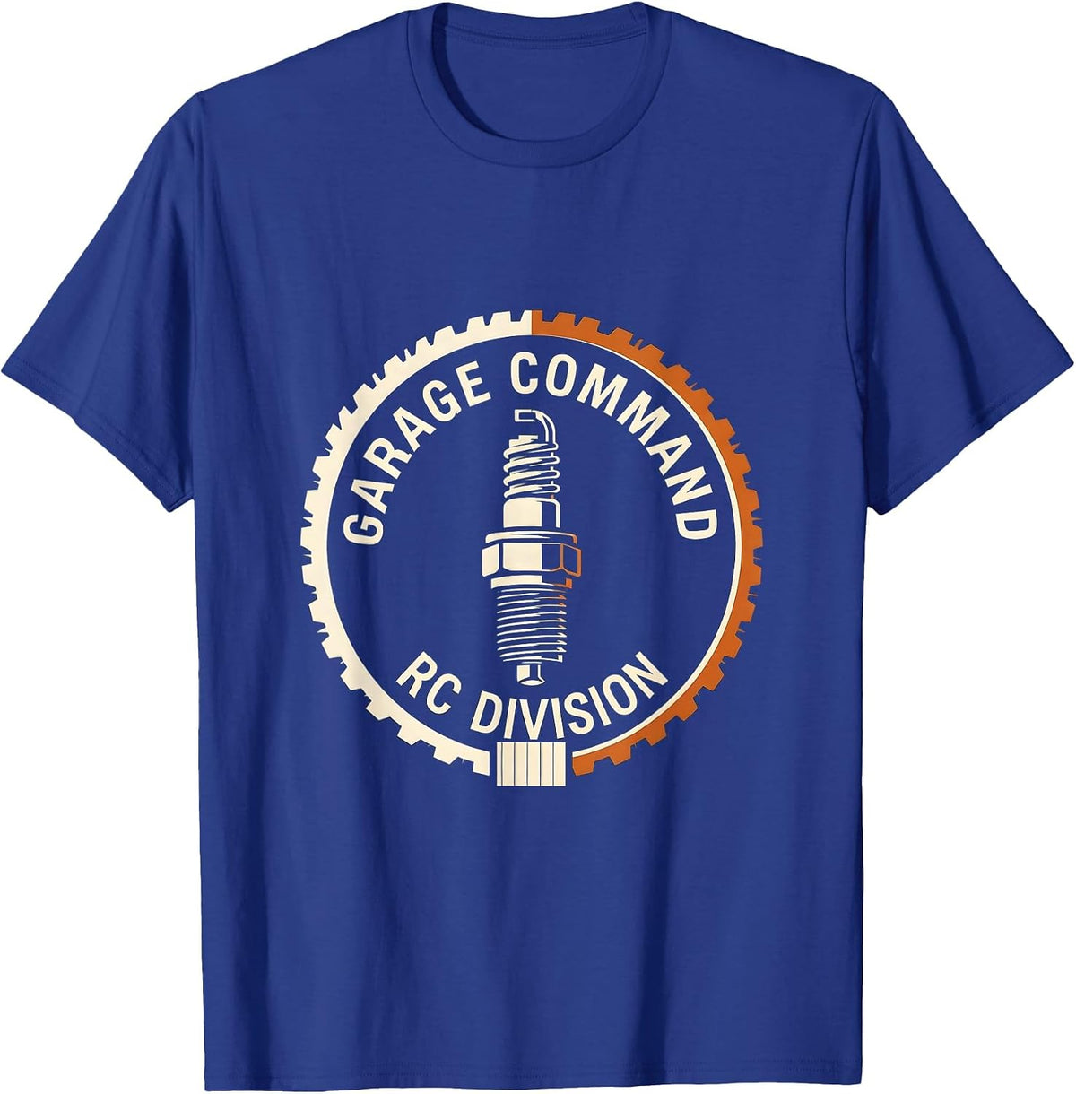 Men's Garage Command RC Division Editorial Conceptual Drag Racing T-Shirt - Royal Blue