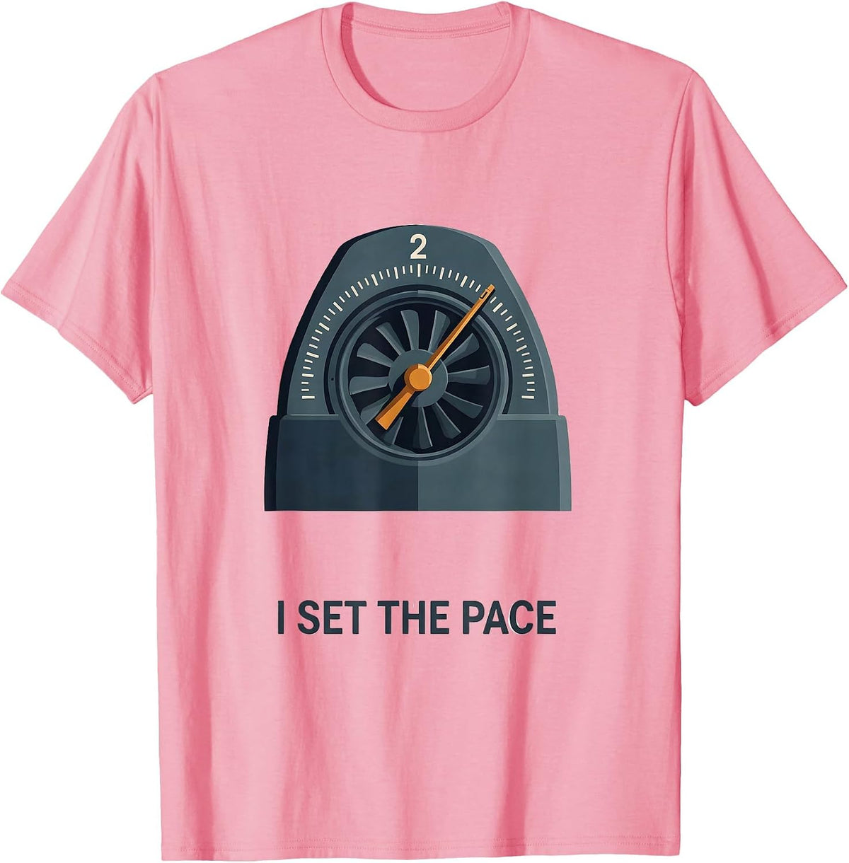 Men's I Set The Pace Editorial Conceptual Respiratory Therapist RT T-Shirt - Pink