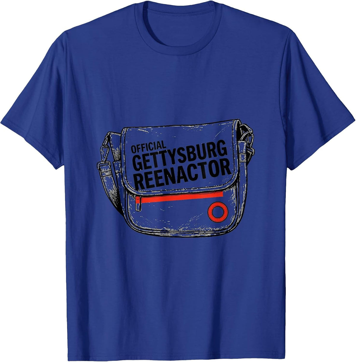Men's Official Gettysburg Reenactor Funny Civil War History Buff T-Shirt - Royal Blue