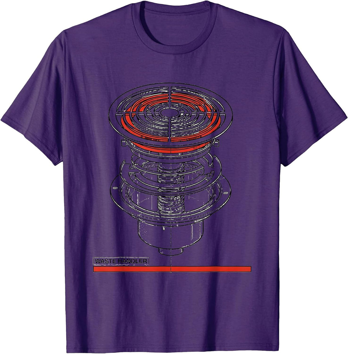Waste Handler Funny Plumber Pipefitter Occupational Humor T-Shirt - Purple