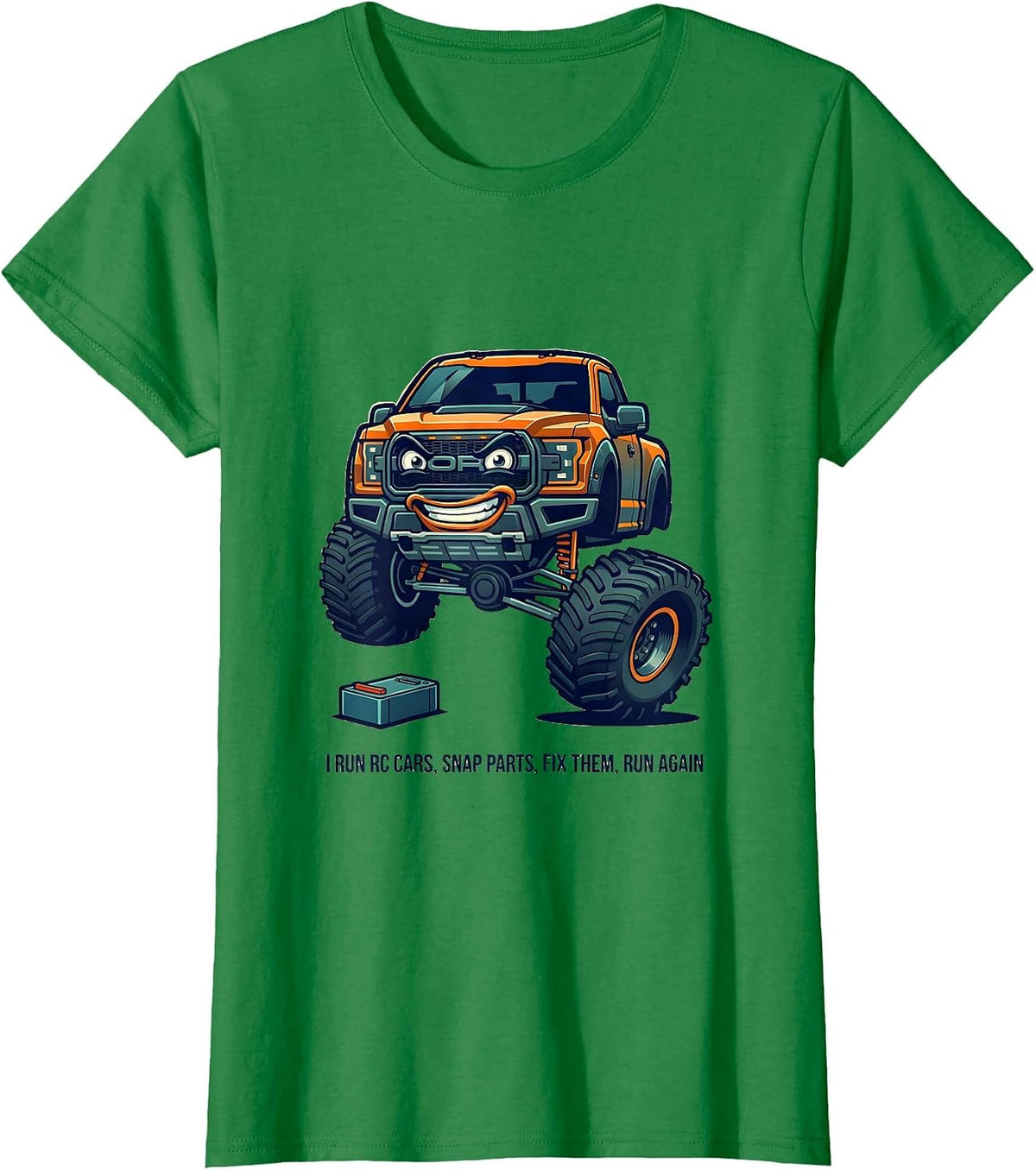 Women's I Run RC Cars Snap Parts Fix Them Run Again RC Racer T-Shirt - Kelly Green