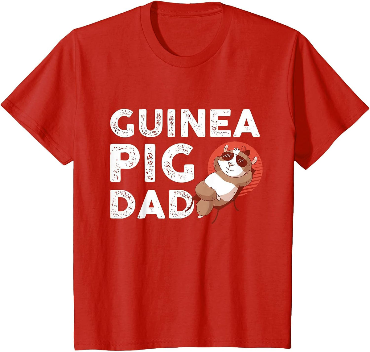 Guinea Pigs Dad T-Shirt - Red