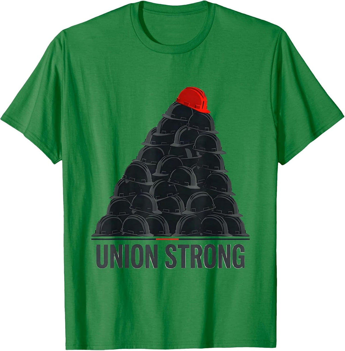 Men's Union Strong Skilled Trades Labor Day Union Worker Pride T-Shirt - Kelly Green