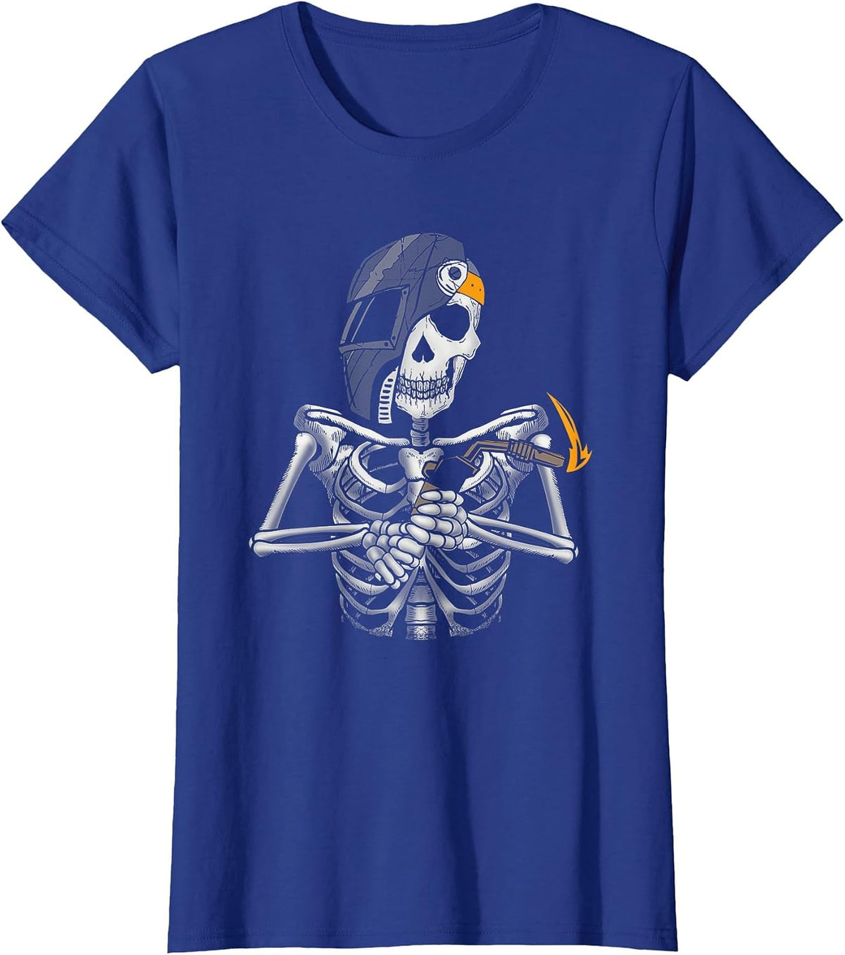 Welding Arc Welder Skeleton Skull Tig Gas Welding Horror T-Shirt - Royal Blue