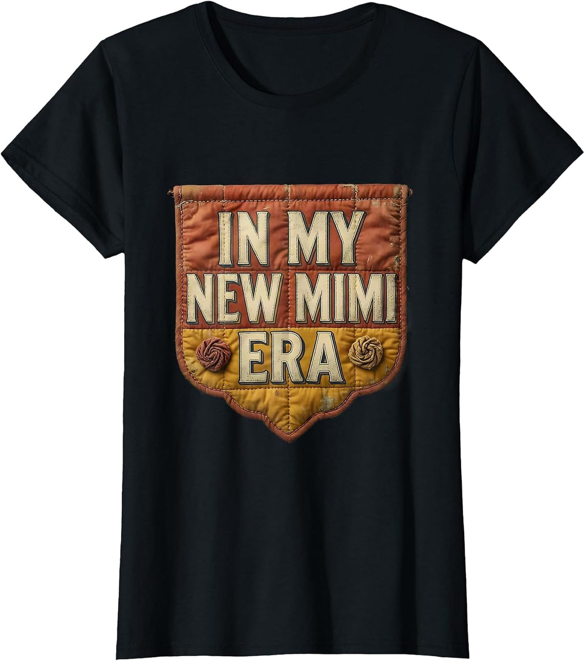 In My New Mimi Era Vintage Funny Retro Family Role Gift T-Shirt - Black