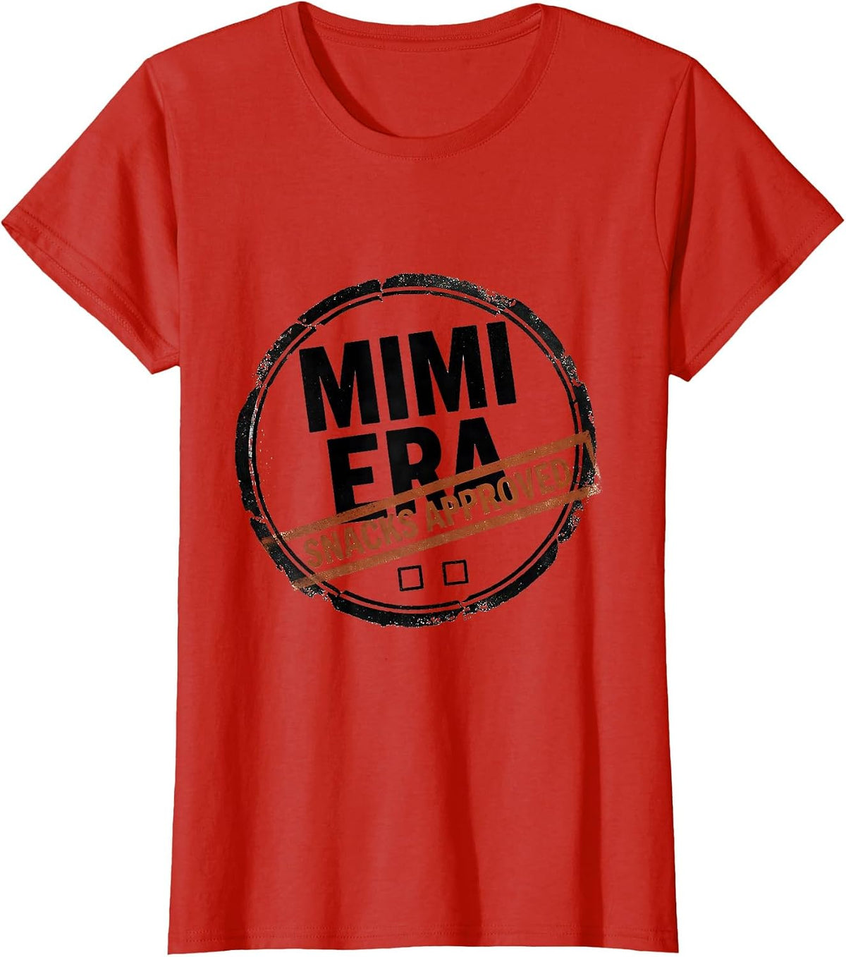 Mimi Era Snacks Approved Funny Grandma Nickname Retro T-Shirt - Red