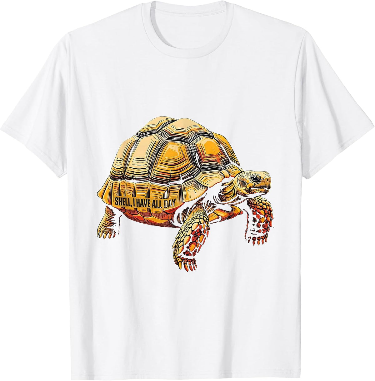 Men's Shell I Have All Day Funny Tortoise Lover Pet Humor T-Shirt - White