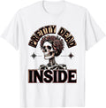 Men's Pretty Dead Inside Skeleton Graphic Design T-Shirt - White