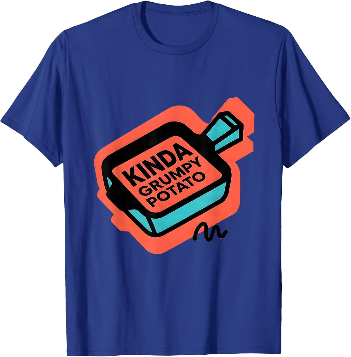 Kinda Grumpy Potato Funny Couple Sweet Potato Humor T-Shirt - Royal Blue
