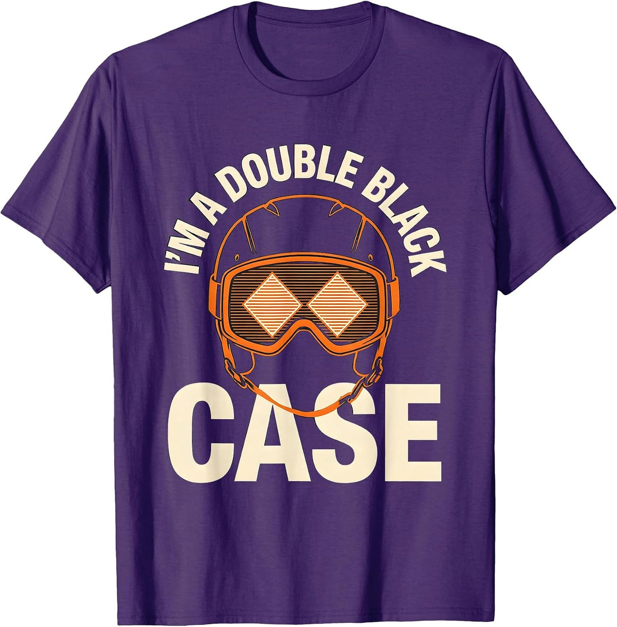 I'm A Double Black Case Funny Ski Snowboard Dad Gift T-Shirt - Purple