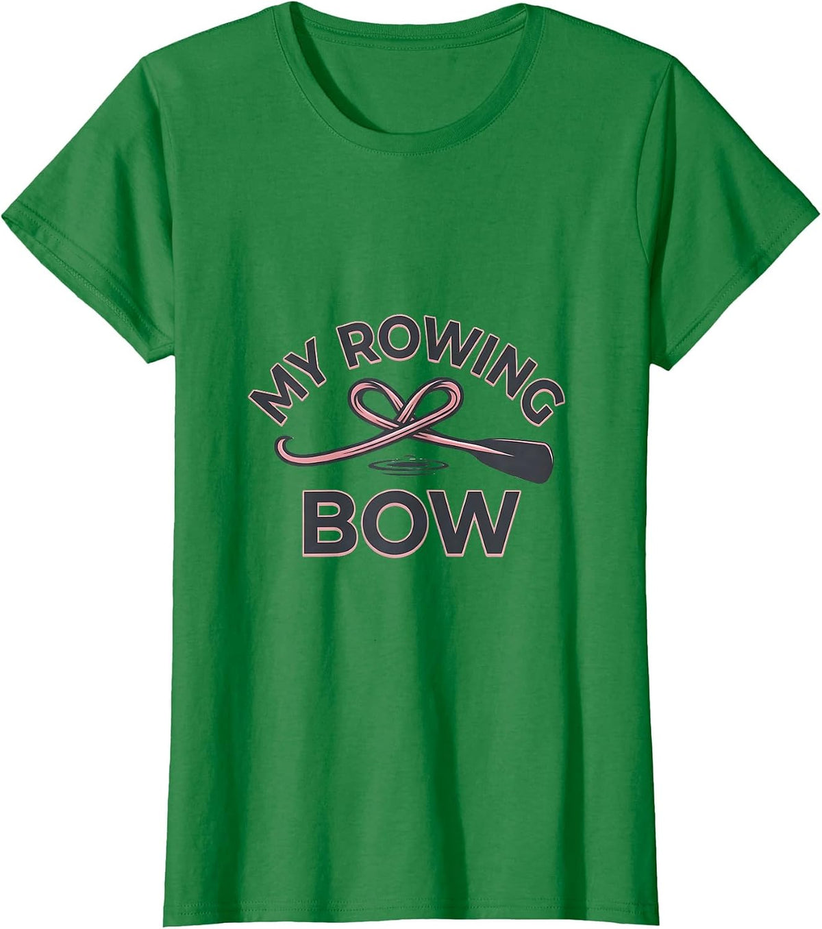 Women's My Rowing Bow Cute Coquette Bow Girls Aesthetic Everyday T-Shirt - Kelly Green