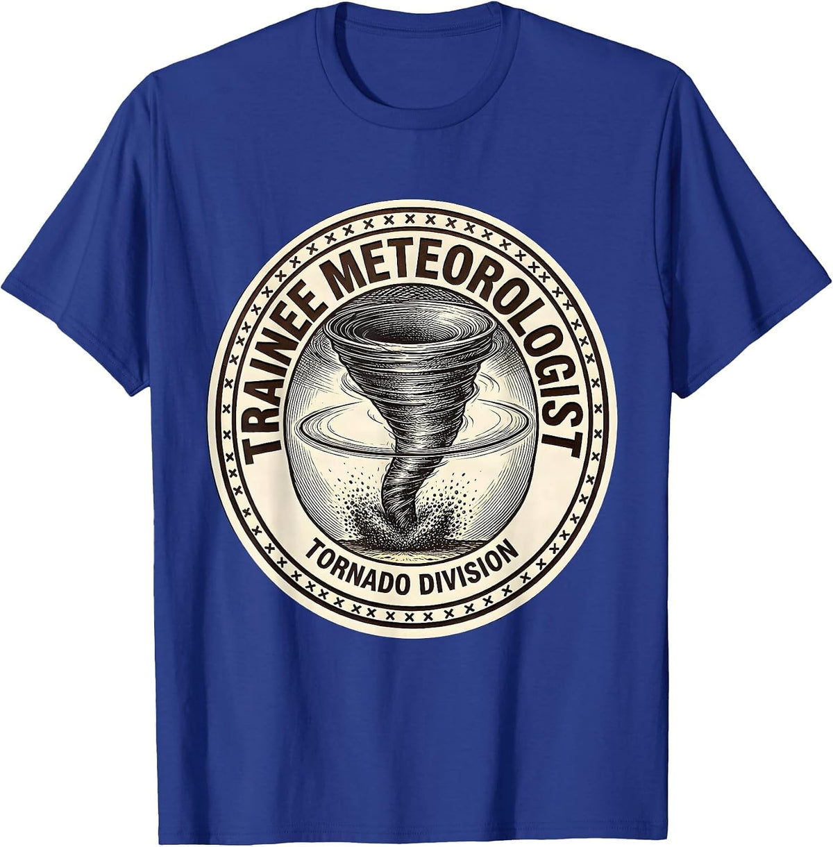 Men's Trainee Meteorologist, Tornado Division Storm Chaser T-Shirt - Royal Blue